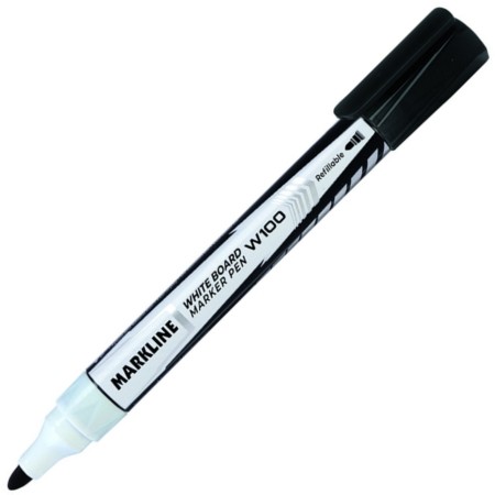 Marker Linc whiteboard Markline W100, negru