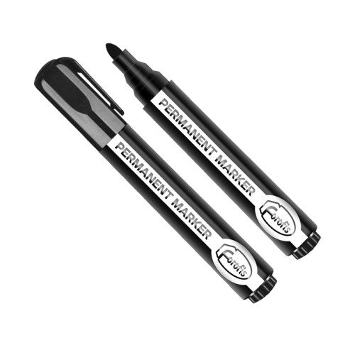 Marker permanent Forofis, varf rotund, 2 - 5 mm, negru