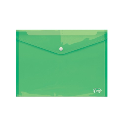 Mapa plastic cu capsa Forofis, verde transparent