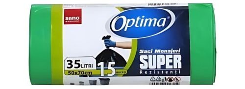 Saci menajeri super rezistenti Sano Optima, 35 l, verzi