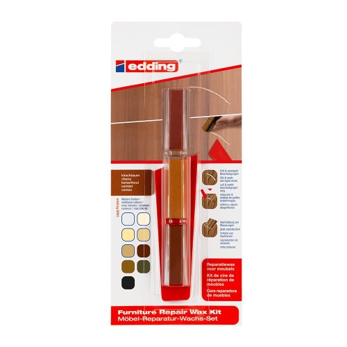 Kit Edding 8901, ceara pentru reparatii mobila, cires, blister