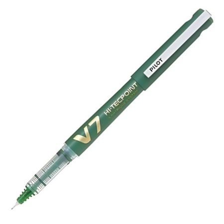 Roller reincarcabil Pilot V7 Hi-Tecpoint 0.7 mm, verde