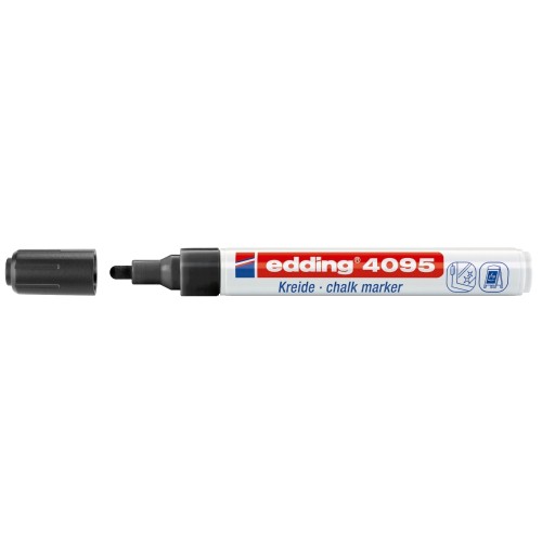 Marker pentru sticla Edding 4095, varf 2-3 mm, negru