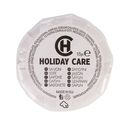 Sapun plisetat 15 gr Holiday Care, contine ceai verde, design minimalist, 1000 bucati/set