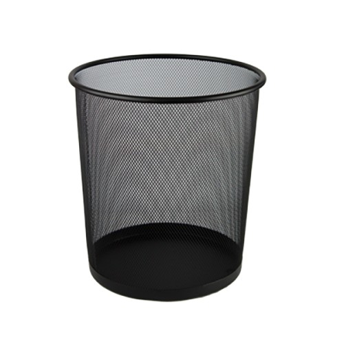 Cos metalic pentru birou, mesh, 15 l, negru