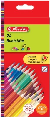 Creioane colorate Herlitz, triunghiulare 24 bucati/set