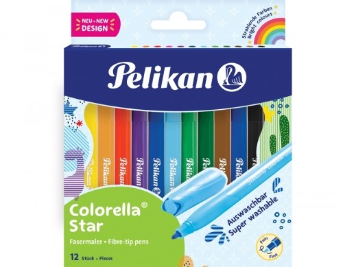 Carioci Colorella Star Pelikan C302, 12 bucati/set