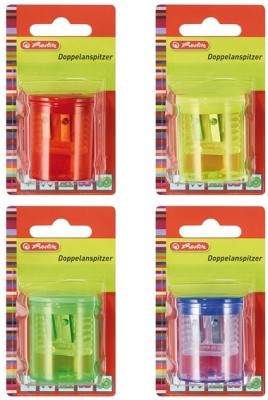 Ascutitoare Herlitz dubla, cu container, plastic