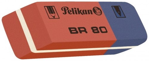 Radiera Pelikan BR 80, rosu/albastru