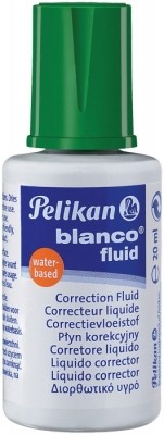 Fluid corector Pelikan cu pensula blanco, pe baza de apa, 20 ml