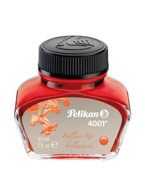 Cerneala Pelikan 4001, culoare rosu, calimara 30 ml