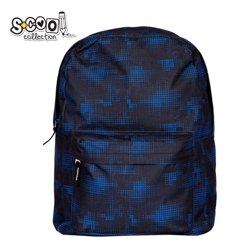 Ghiozdan S-Cool Classic, 30x16x43 cm, bleumarin cu negru