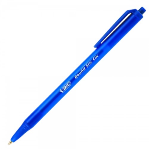 Pix Bic Round Stic Clic, 1.0 mm, albastru