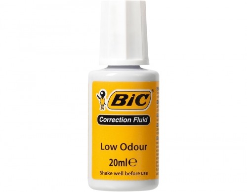 Fluid corector Bic, 20ml, pe baza de solvent, cu pensula