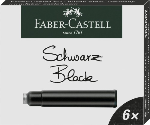 CARTUSE CERNEALA MICI NEGRE 6 BUC/CUTIE FABER-CASTELL