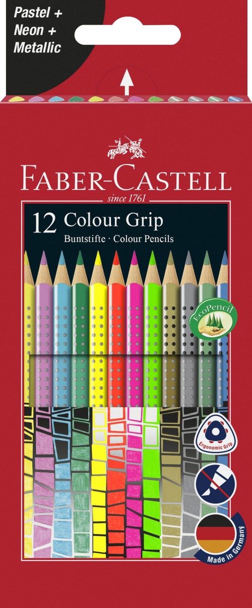 CREIOANE COLORATE 12 CULORI SPECIALE GRIP FABER-CASTELL