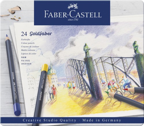 CREIOANE COLORATE 24 CULORI GOLDFABER CUTIE METAL FABER-CASTELL