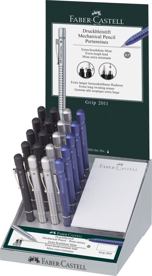 DISPLAY 20 BUC CREION MECANIC 0.7MM DIVERSE CULORI GRIP 2011 FABER CASTELL