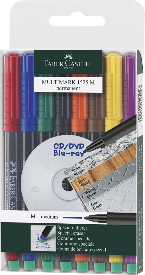 MARKER PERMANENT SET 8 M MULTIMARK FABER-CASTELL