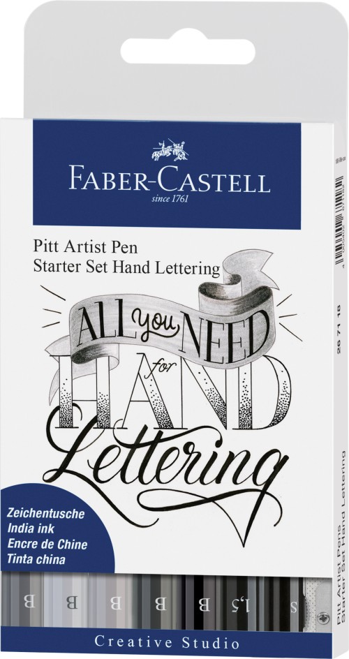 PITT ARTIST PEN SET CALIGRAFIC 8 BUC FABER-CASTELL