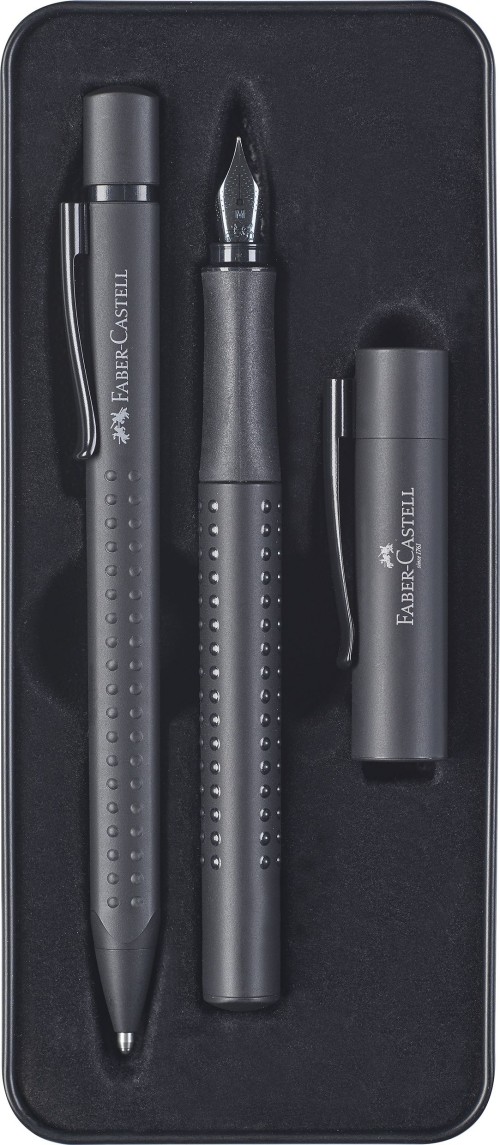 SET CADOU STILOU + PIX GRIP 2011 ALL BLACK FABER-CASTELL