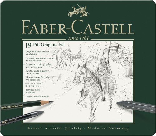 SET PITT MONOCHROME GRAFIT 19 BUC FABER-CASTELL