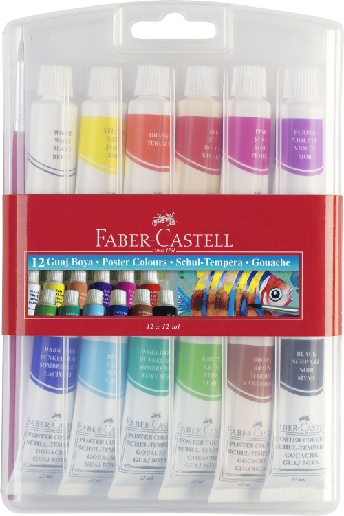 TEMPERA 12 CULORI 12 ML FABER-CASTELL