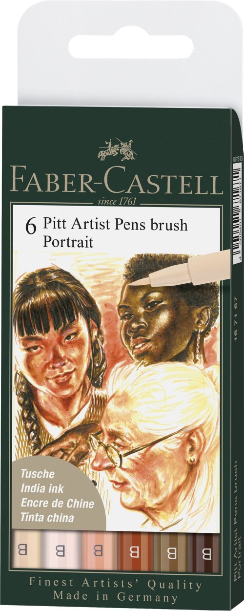 PITT ARTIST PEN SET 6 BUC PORTRET FABER-CASTELL