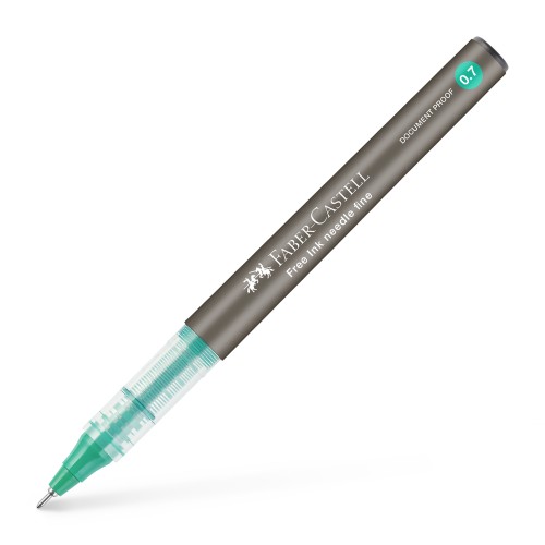 ROLLER FREE INK NEEDLE 0.7MM VERDE FABER-CASTELL