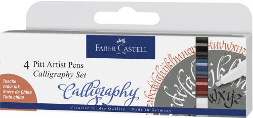 PITT ARTIST PEN SET CALIGRAFIC 4 BUC FABER-CASTELL