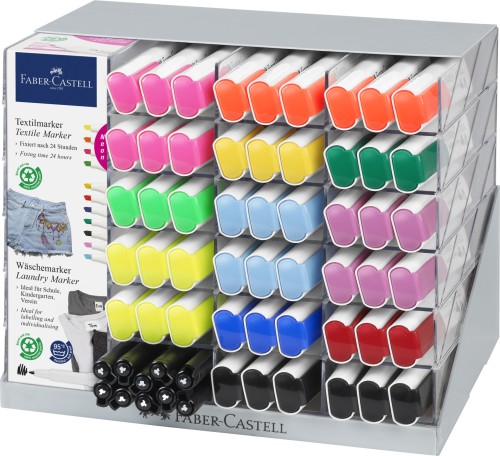 DISPLAY 110+10 BUC MARKER TEXTIL FABER-CASTELL