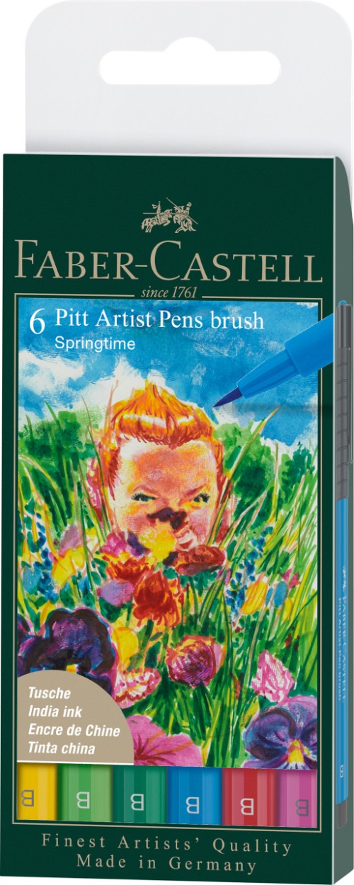 PITT ARTIST PEN SET 6 BUC CULORI PRIMAVARA 2022 FABER-CASTELL