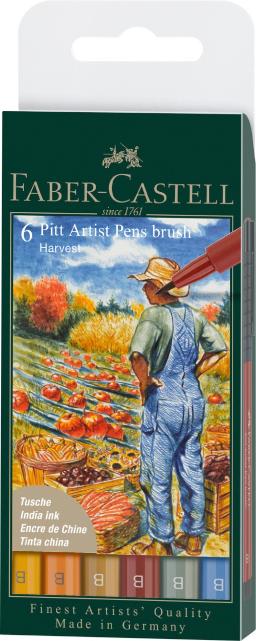 PITT ARTIST PEN SET 6 BUC CULORI TOAMNA 2022 FABER-CASTELL