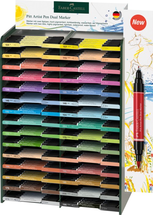 DISPLAY 120 BUC PITT ARTIST PEN DUAL MARKER FABER-CASTELL