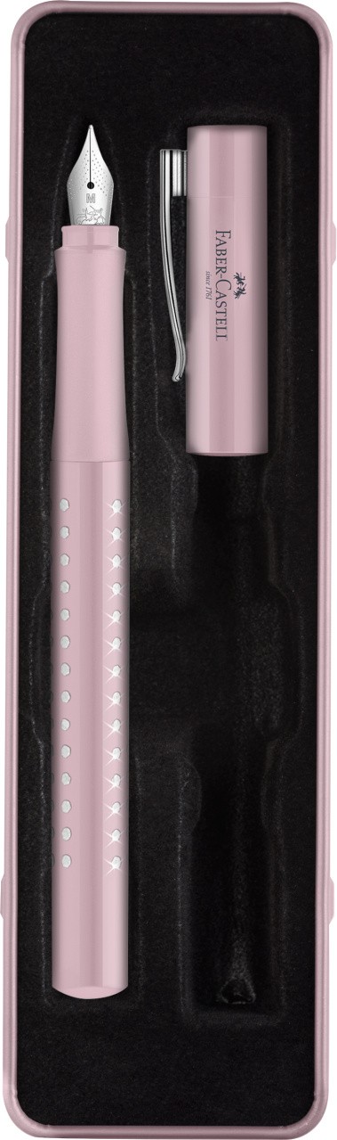 SET CADOU STILOU SPARKLE ROSE METALIC M FABER-CASTELL