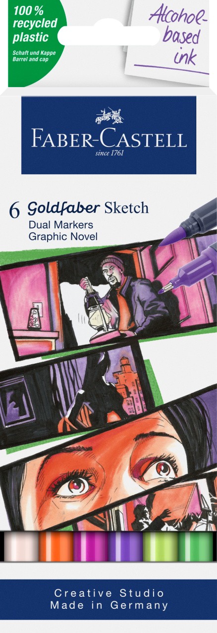 SKETCH MARKER 2 CAPETE SET 6 NOVEL GOLDFABER FABER-CASTELL