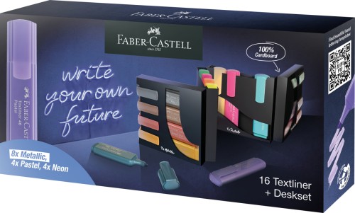 SET BIROU 16 BUC TEXTMARKER 46 FABER-CASTELL