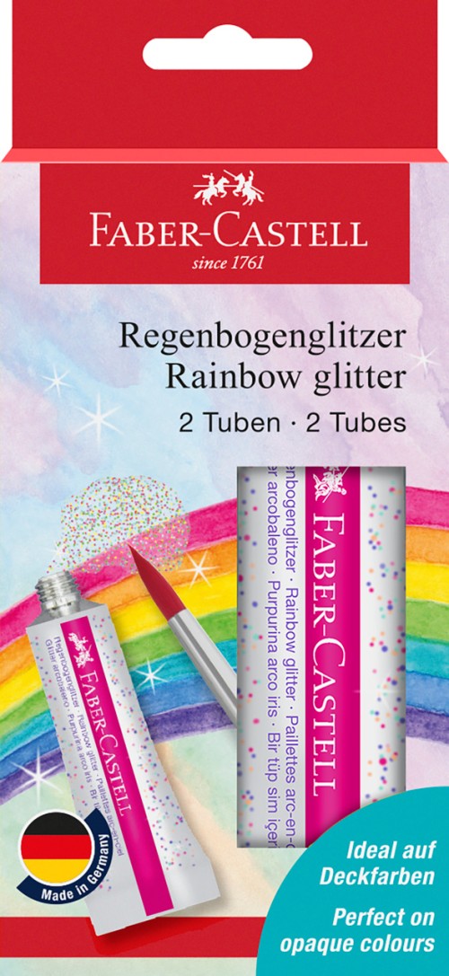 GLITTER RAINBOW SET 2X12 ML FABER-CASTELL