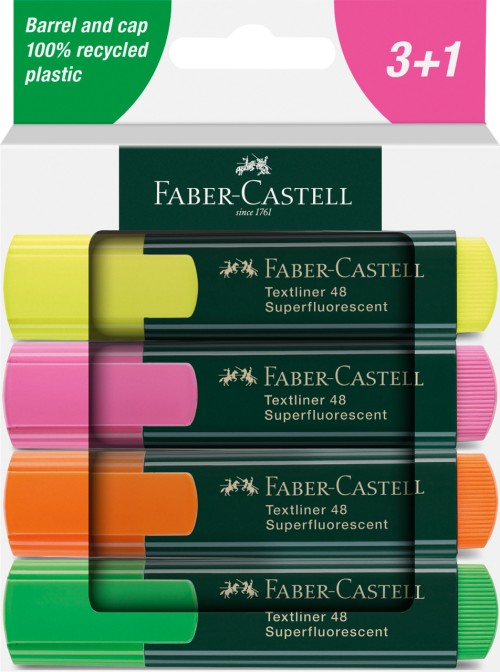 TEXTMARKER SET 4 CARTON 1548 2024 FABER-CASTELL