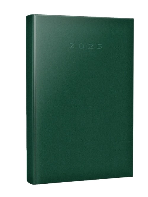 Agenda Herlitz datata 2025, A5, 352 pagini, coperta buretata, culoare verde