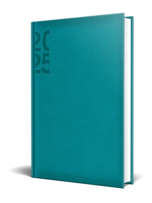 Agenda Herlitz datata 2025, DeLuxe, A5, 352 pagini, culoare turcoaz