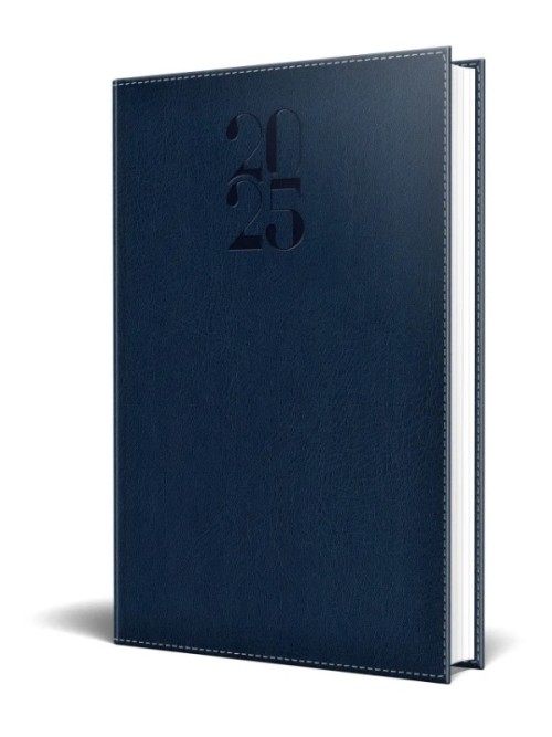 Agenda Herlitz datata 2025, DeLuxe, A5, 352 pagini, culoare albastru