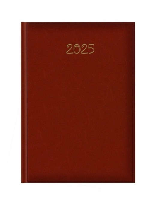 Agenda Herlitz datata saptamanala 2025, B5, 128 pagini, coperta buretata, culoare caramiziu