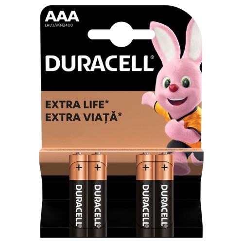 Baterie Duracell LR03, AAA, 4 bucati/set