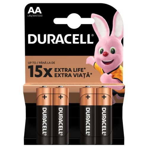 Baterie Duracell LR06, AA, 4 bucati/set