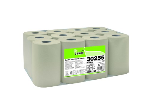 Prosop hartie reciclata E-Tissue Mini Pull 19x22 cm, 250 foi, 55 m/rola