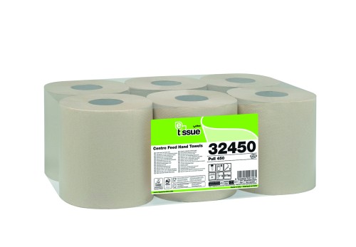 Prosop hartie reciclata E-Tissue Pull 19x22 cm, 450 foi, 99 m/rola