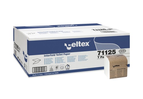 Hartie igienica pliata V Celtex T-Pack Comfort 10x21 cm, 225/set, 40 set/bax