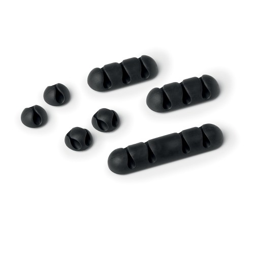 Clips autoadeziv Durable pentru cabluri 7 bucati/set c cate 2 pentru 1 2 3 cabluri si 1 pentru 4 cabluri ideal pt cabluri cu diametru de pana la 5 mm negru