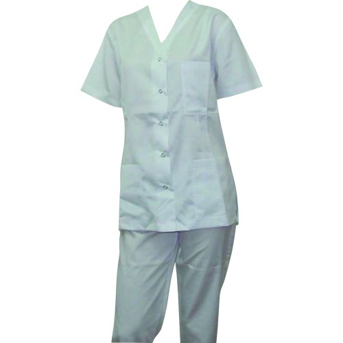 Costum medical, tercot, alb, marimea M